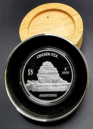 Estuche Con Onza Observatorio Chichén Itzá Plata Proof 2011
