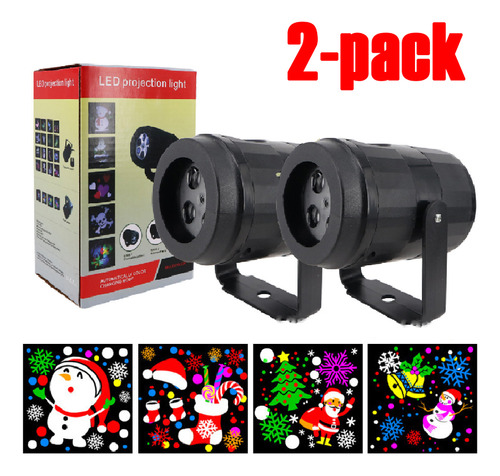 2 × Proyector De Navidad Dibujos De Casa Láser De Navidad