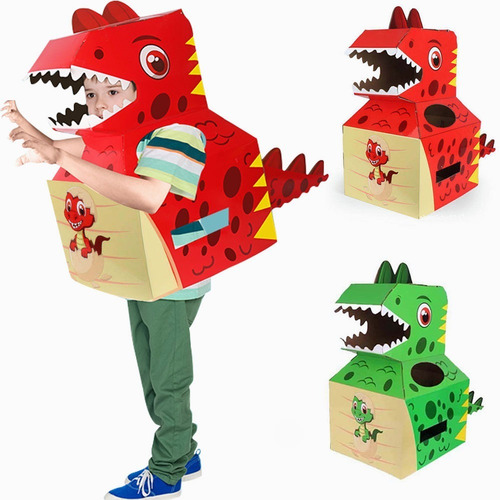 Dinosaurio Cosplay Cartón Divertido Traje Juguetes Niños 