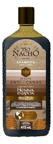 3 Shampoos Tío Nacho Efecto Anti-canas Henna Egipcia (415ml)