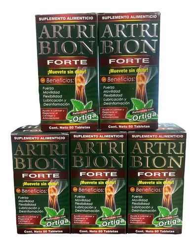 Artri Bion Forte Reforzado Con Ortiga Regenera 5 Pzs Sabor Sin Sabor ...