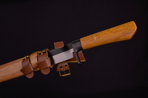 Imagen 9 de 10 de Cuchillo Katana Tanto Japonés Inoshishi Militar Full Tang