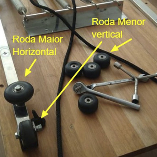 Imagem 3 de 5 de 8 Rodas Do Carrinho Do Reformer + 16 Rolamentos
