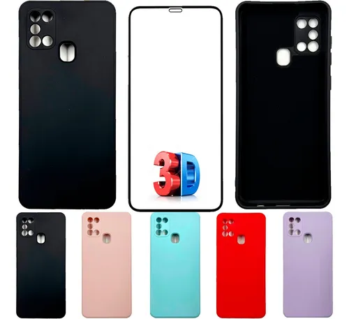 comprar Kit Película 3d + Capa Silicone Veludo Compatível A21s A217m