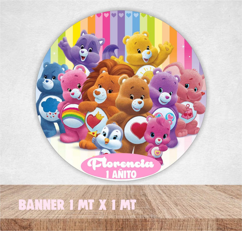 Banner Imprimible Ositos Cariñosos 1 Mt. Personalizado