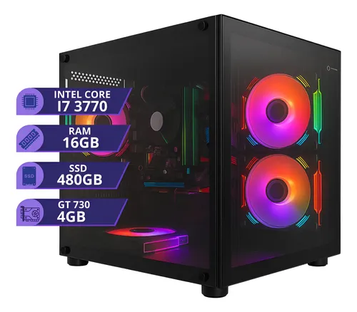 Pc Gamer Intel I7 3.4ghz Ssd 480gb 16gb Placa Video 4gb 500w