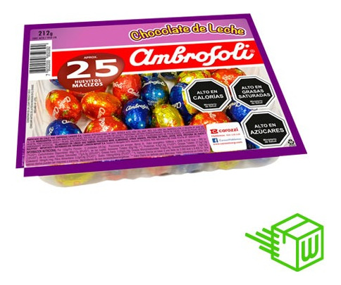 Huevitos De Pascua Chocolate Macizos 25 Unidades Ambrosoli 