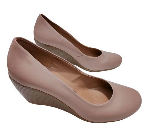 Zapato Tacon 6cm Puente Liso Comodo Durable Tipo Piel
