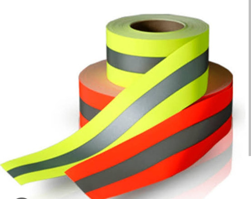 Cinta Reflejante Textil Plastificada 10 Metros 5cm 2 Tonos