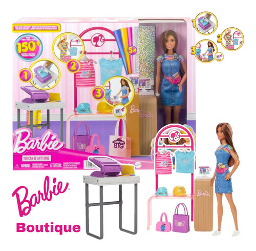 Barbie Boutique Con Mobiliario Y Muñeca Em