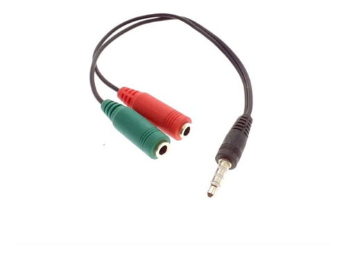 Cable Adaptador Plug Mic Y Audio Hembra A Plug 3,5 Mm Macho