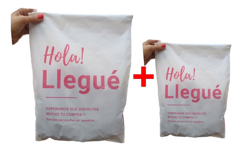 Imagen 1 de 1 de Bolsas Hola Envios Ecommerce Combo 2 Medidas Mediana X100