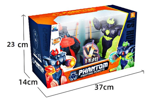 Set De 2 Robots Luchadores Phantom A Radio Control C/ Luces