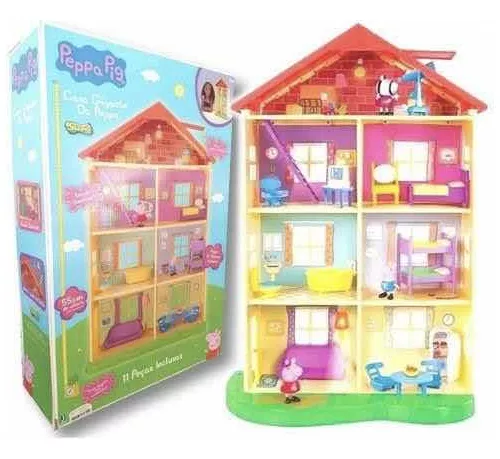 Bonecos e Casinha Infantil - Casa Maletinha da Peppa Pig - Sunny