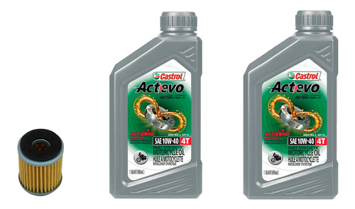 Kit Filtro Aceite + Actevo 10w40 Yamaha Ybr 250