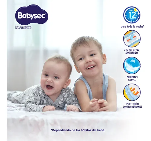Pañales Babysec Premium M 136 Unidades