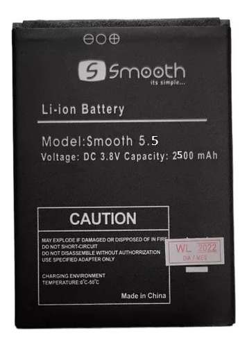 Pila Batería Smooth 5.5 2500mah Tienda