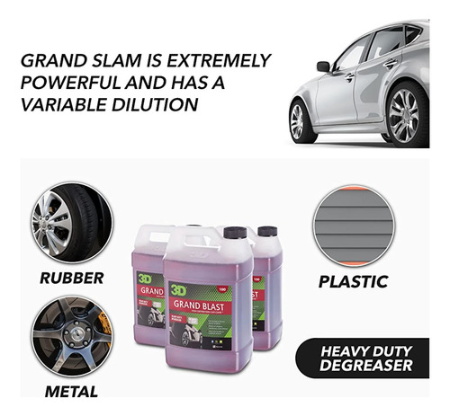 Imagen 3 de 9 de 3d Grand Blast Desengrasante Profesional Para Motores 1gal.