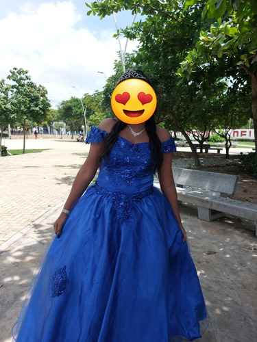 Vestido De Quinceañera Azul Rey, Trae Sobre Falda, Se Quita 