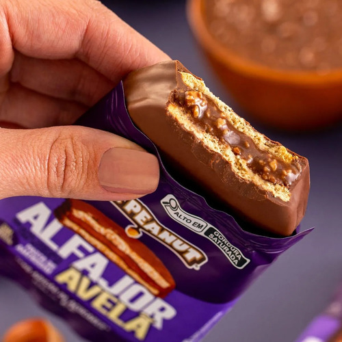 Alfajor Dr. Peanut Whey 12un Avelã Doce De Leite Brigadeiro