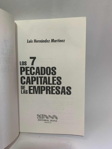 Los 7 Pecados Capitales De Las Empresas Luis Hernández (Usado)