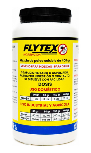 Flytex Mosquicida Tarro De 400 G Insecticida Mata Moscas