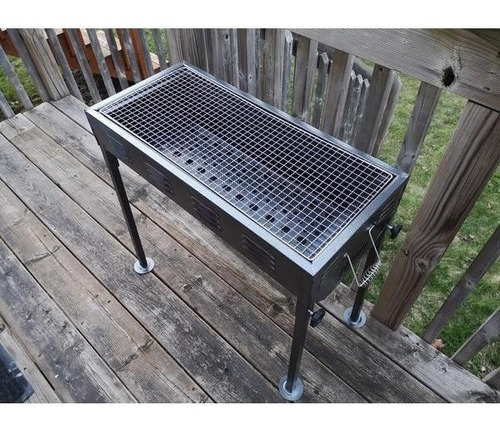 Bbq Portatil Altura Ajustable Parrillera Asado Barbecue