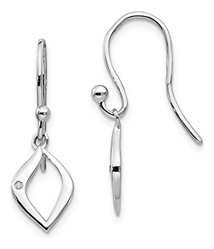 Aretes Anzuelo - Plata De Ley 925 Maciza.01 Ct. Aretes Tipo 