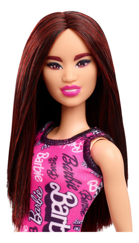 Barbie Fashion & Beauty Muñeca Cabello Rojizo Vestido Rosa