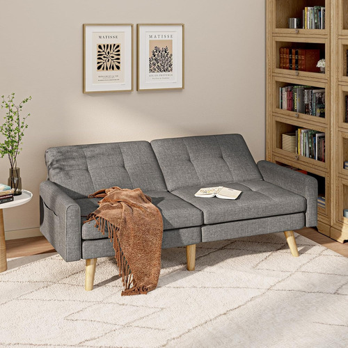 Sofá Cama Sillón Plegable 180cm Con Respaldo Ajustable