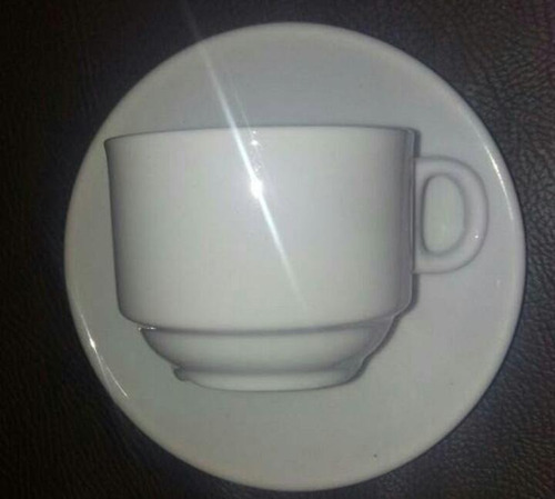 Taza /plato Ceramica Blanca 3 Oz Espresso Cafe Pequeño Kasas
