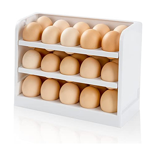 Porta Huevos Refrigerador, Contenedor Apilable De Almac...
