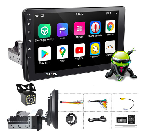 Radio Auto Android 2 Din Hd 9'' 2gb+32gb Con Wifi Gps