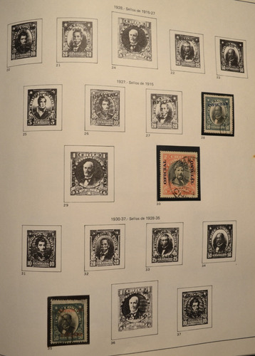 Ch028 Chile X 3 Estampillas Correo Oficial 1928-30