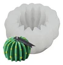 Comprar Molde De Silicona Cactus Redondo Ideal Vela Jabon Artesanias