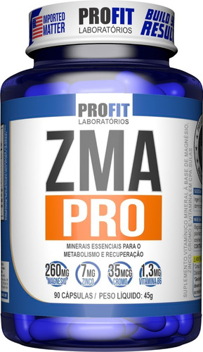 Zma Pro Com Picolinato De Cromo 90 Cápsulas - Profit Labs