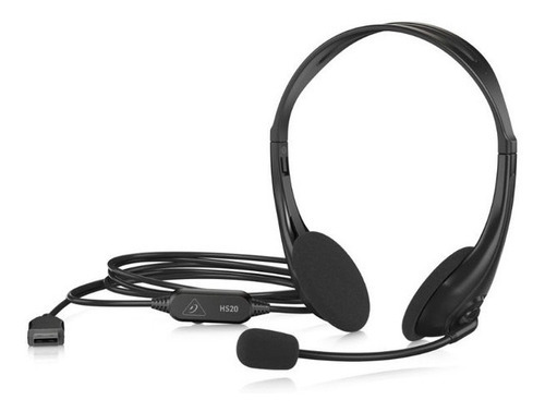 Auriculares Usb Behringer Hs20 Con Microfono Color Negro