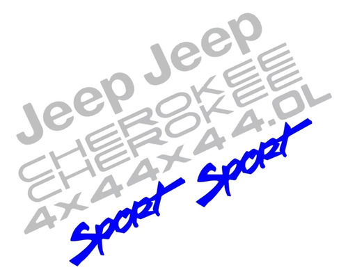 Kit Adesivo Jeep Cherokee 4x4 4.0l Sport Crkespt Fgc