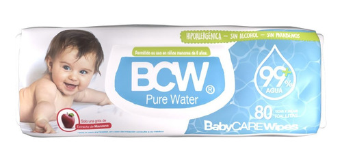 Toallas Humedas Babycare Wipes Pure Water C/tapa 80un