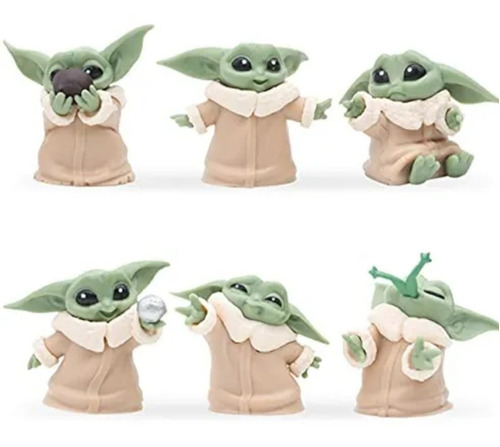 Baby Yoda Mandalarian - Set X 6 Figuras En Blister 