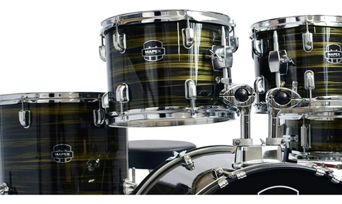 Bateria Acústica Shell Pack Mapex Apenas Tambores Bumbo 20 Cor Preta