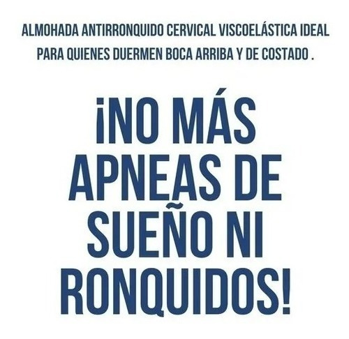 Imagen 2 de 8 de Almohada Anti Ronquido Viscoelastica Envio Gratis