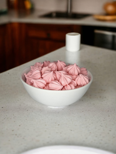 Mini Suspiros Caseiro Artesanal 170g Rosa