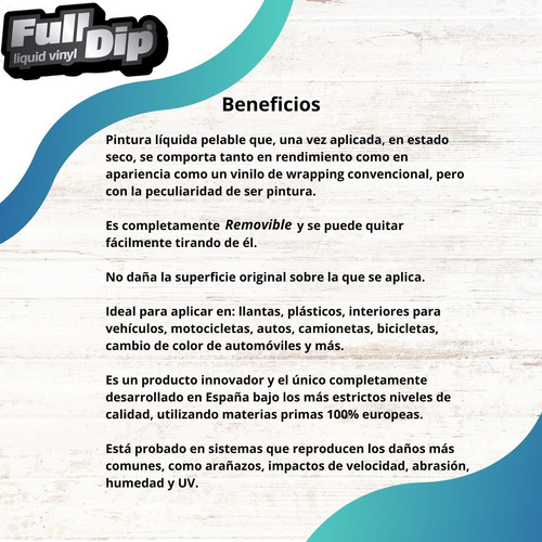 Imagen 7 de 8 de Pintura Removible Full Dip Vinilo Líquido - Blanco Mate
