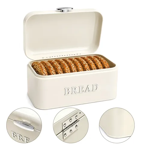 Porta Pão Grande Organizador De Metal Para Cozinha E Padaria