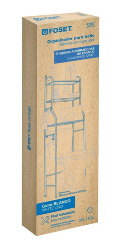 Mueble Organizador Para Baño 3 Repisas Foset Owc-3
