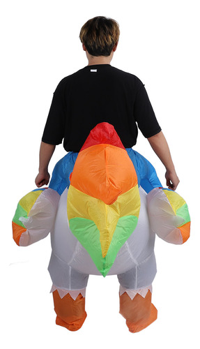 Disfraz Inflable De Gallo Para Montar En Bicicleta, Impermea