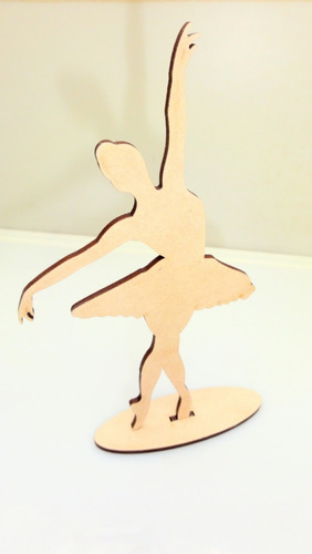 Imagen 1 de 4 de Bailarina Souvenir 18cm Con Base X 10u - Mdf/fibrofacil