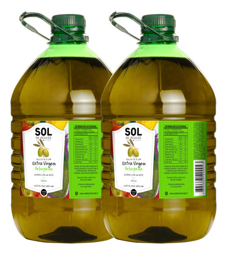 Aceite De Oliva Ev Sol De Aculeo Arbequina 2 X 5000 Ml