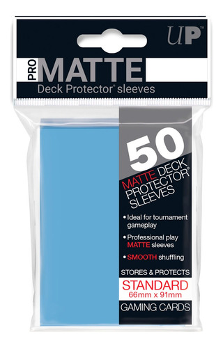 Protectores Ultra Pro Standard 50 Unidades - Celeste Matte